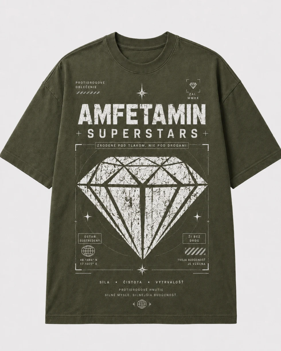 Olivové tričko AMFETAMIN SUPERSTARS